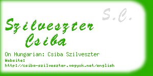 szilveszter csiba business card